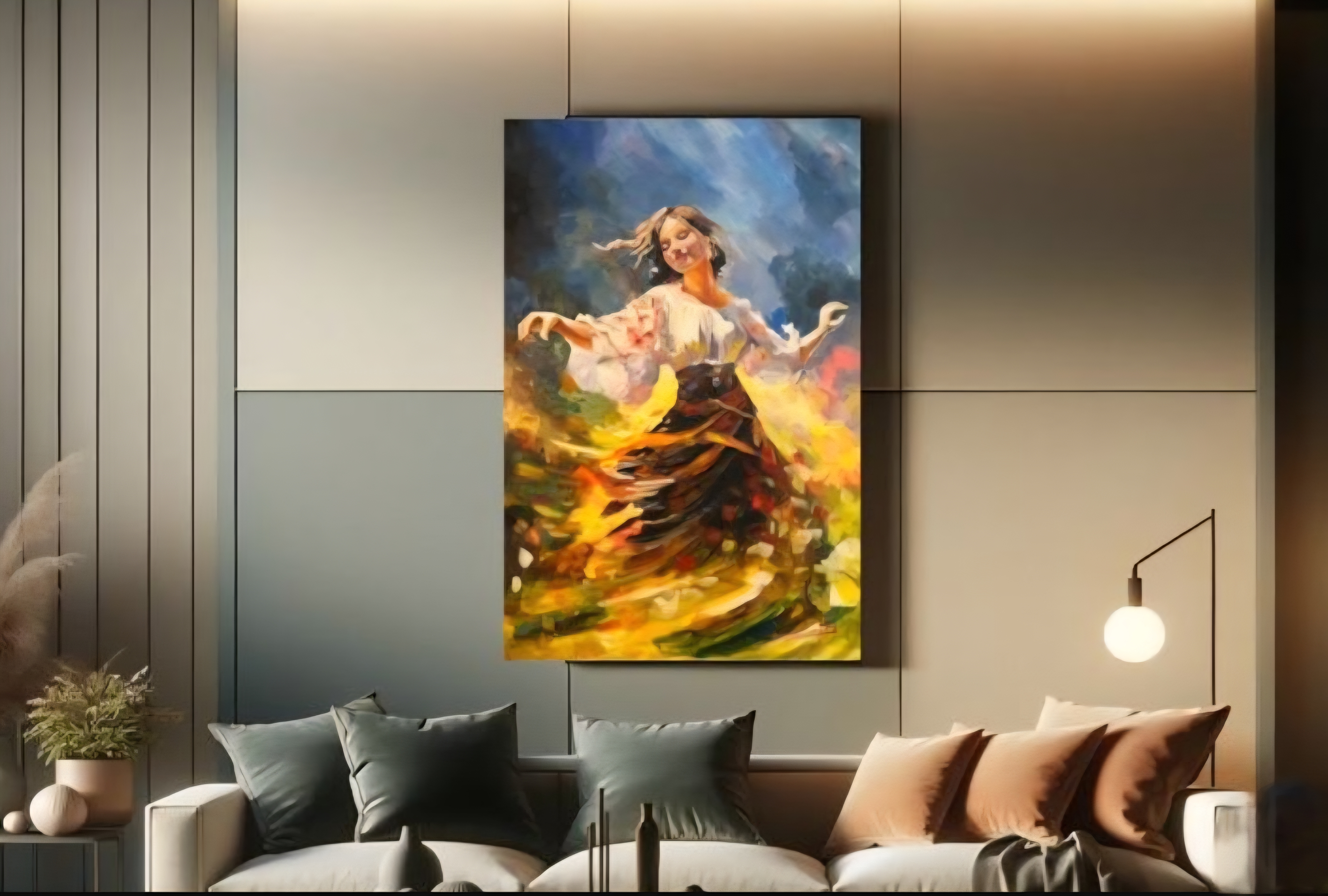 Element of Air. Interior Custom Fine Art — Original Painting by Vincent Scurro