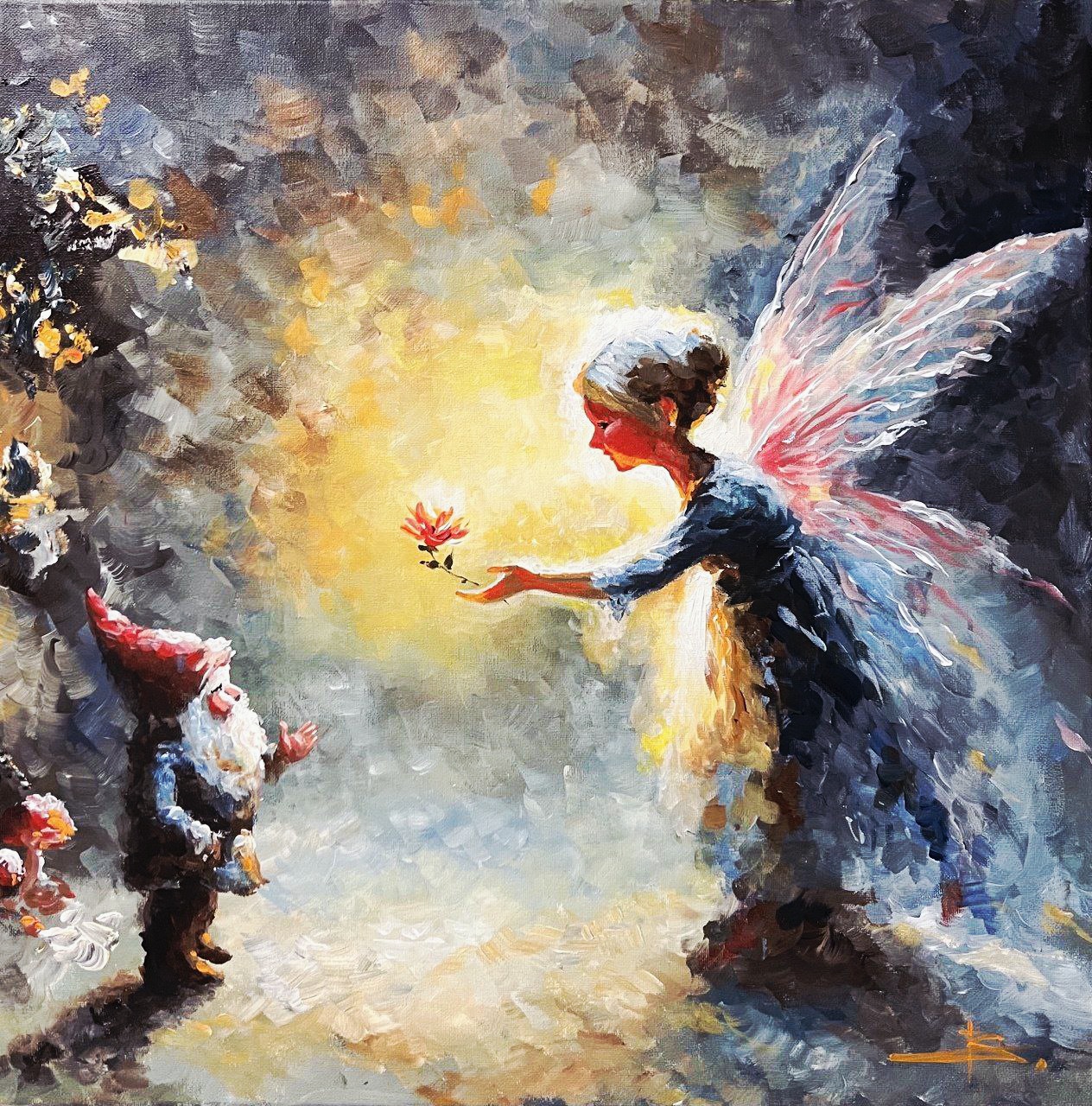The Fairy’s Gift — Original Acrylic Painting by Vincent Scurro