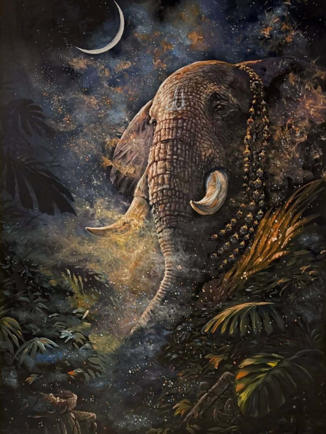 Ganesha — Original Impressionist Acrylic Painting by a Local Las Vegas Artist, 24x36