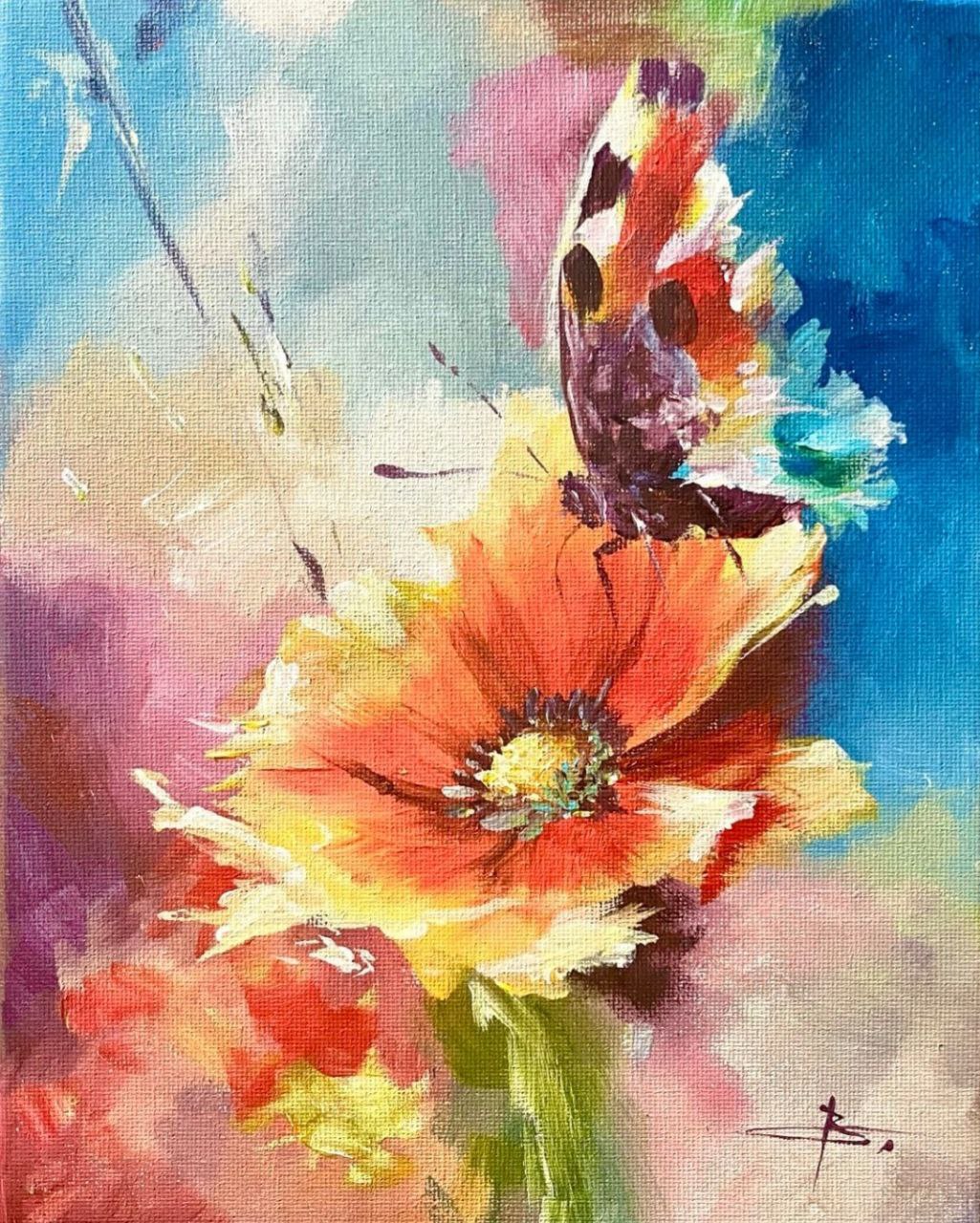 Acrylic on Canvas "Whisper of Wings"