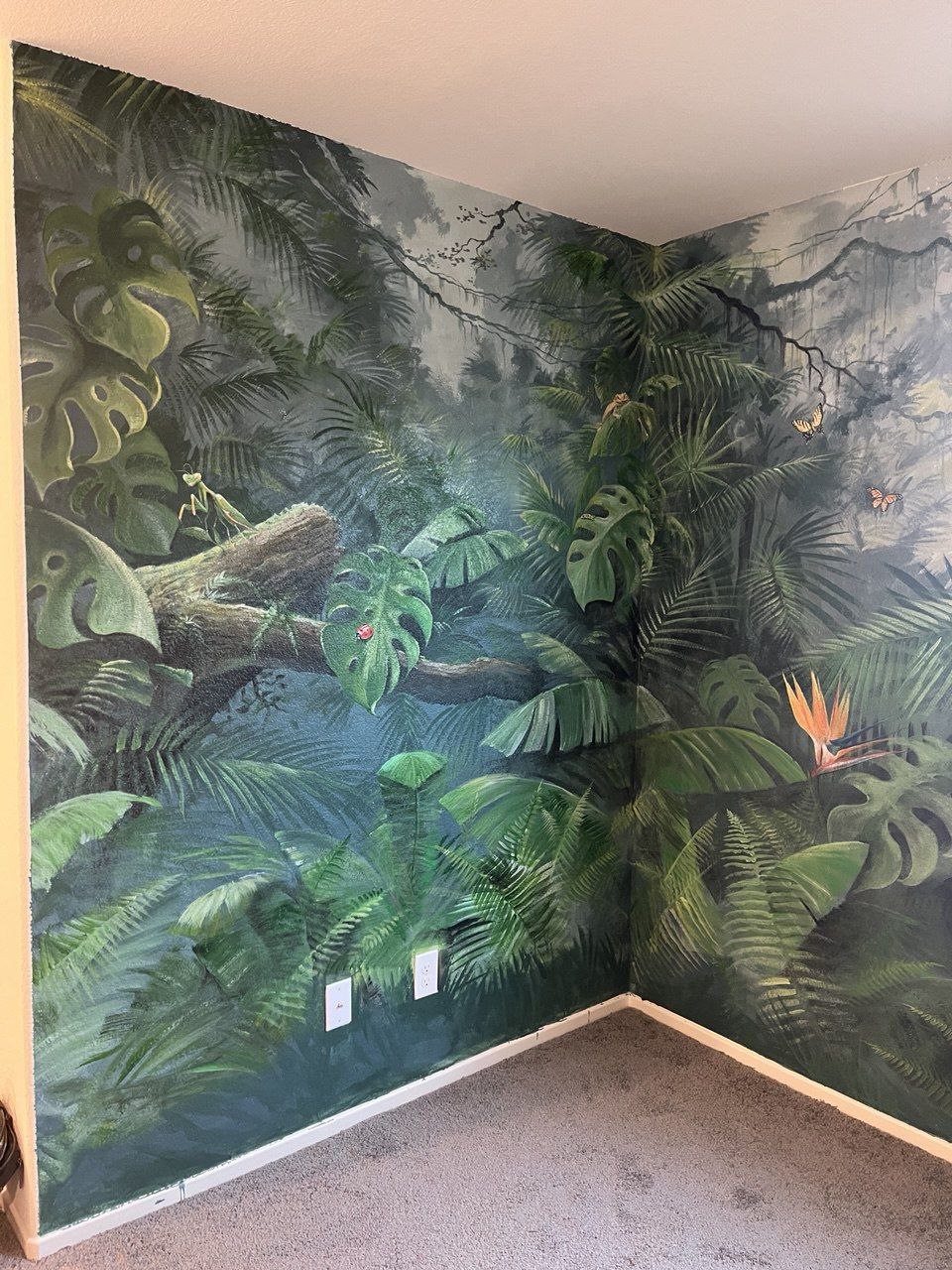 Jungle Mural Accent Wall